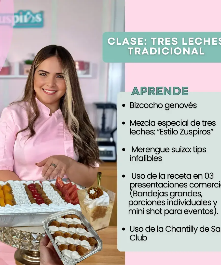 Clase de Tres leches Tradicional